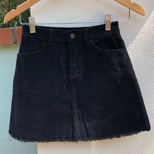 Black Corduroy Skirt